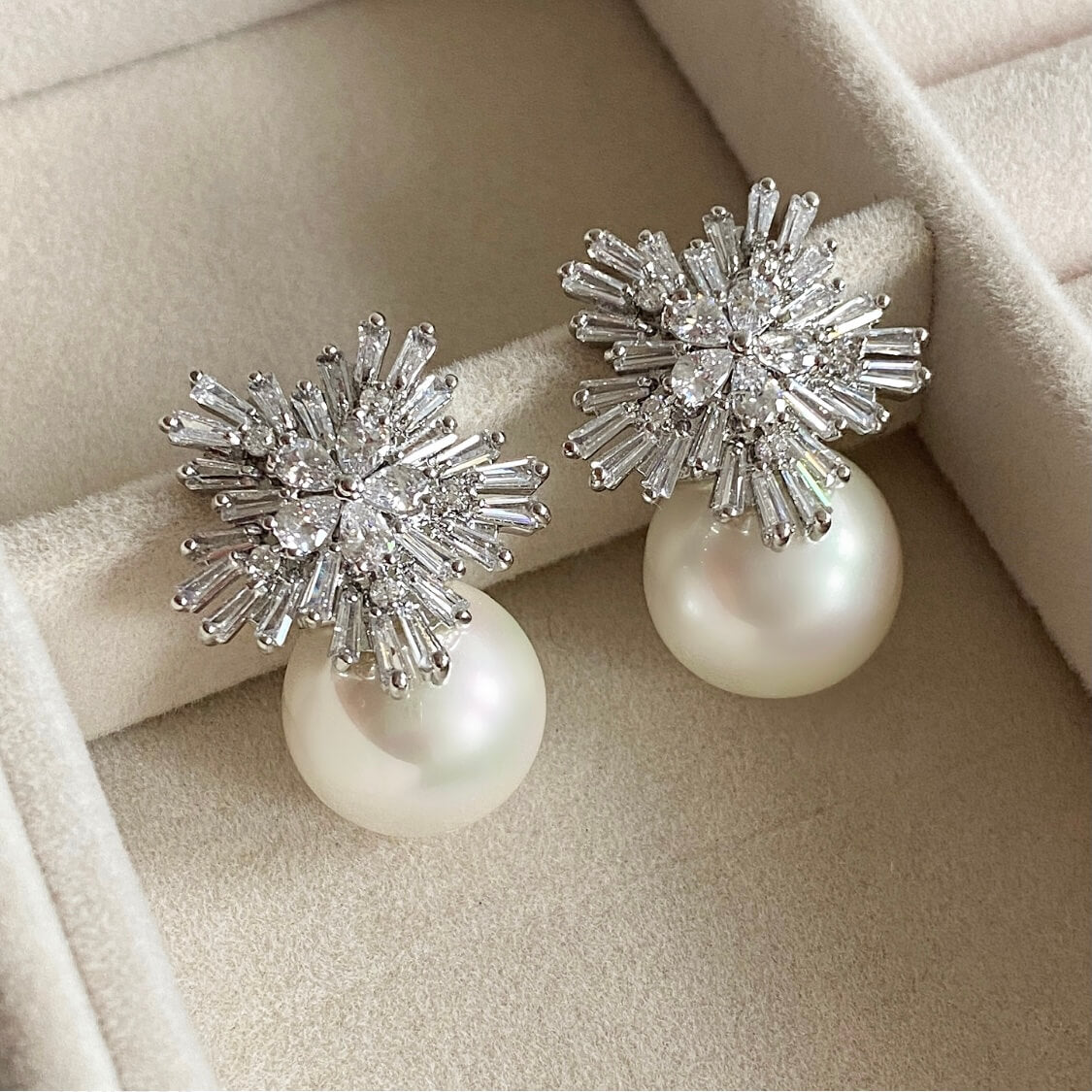 Burgundy Pearl Pink Crystal Cluster Beaded Dangle Drop Earrings - Maureen  McCullough Designs